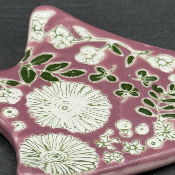 Anthropologie Dorotea Cake Pie Server 11.25” Serving Utensil Ceramic Flowers - Picture 3 of 8